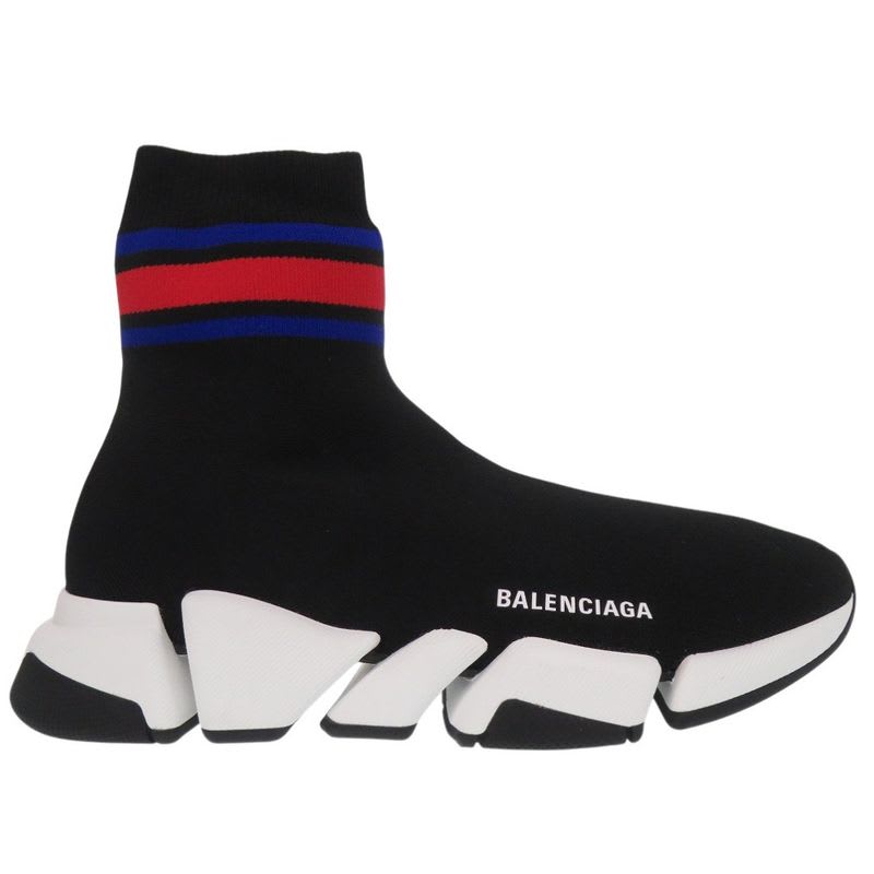 Balenciaga Speed 2.0 Sneakers Fabric Stripe Rubber Black 1280