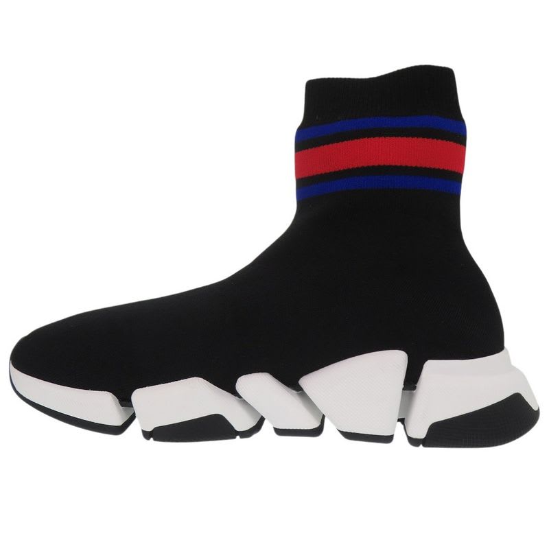 Balenciaga Speed 2.0 Sneakers Fabric Stripe Rubber Black 1280