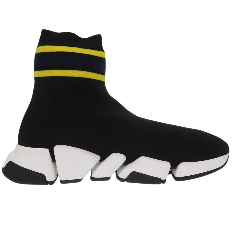 Balenciaga Speed 2.0 Sneakers Fabric Stripe Rubber Black 1280
