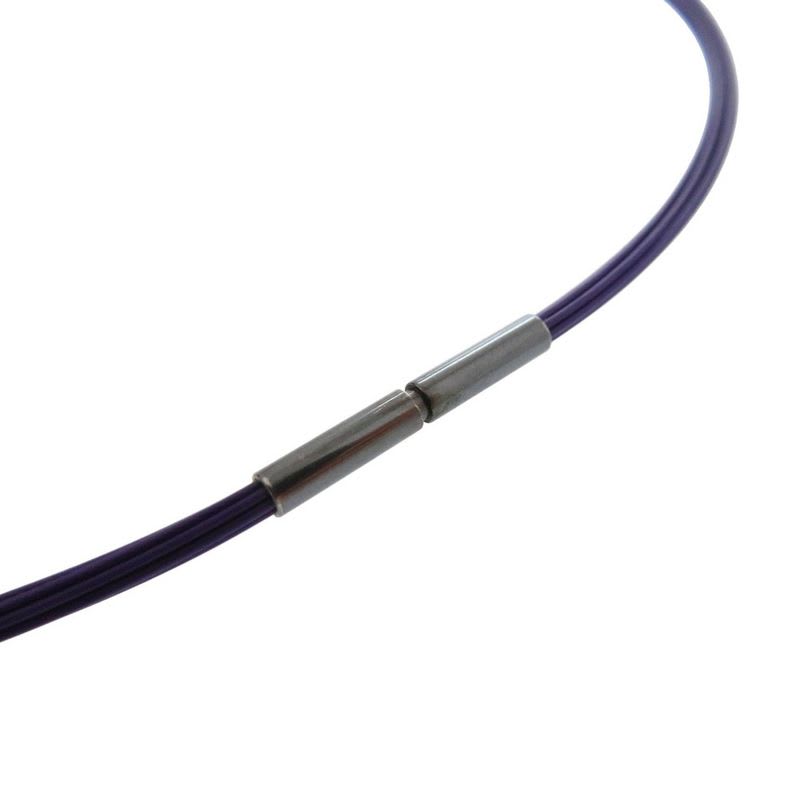 Hermes Ricine Choker Plastic Wire Purple 1413
