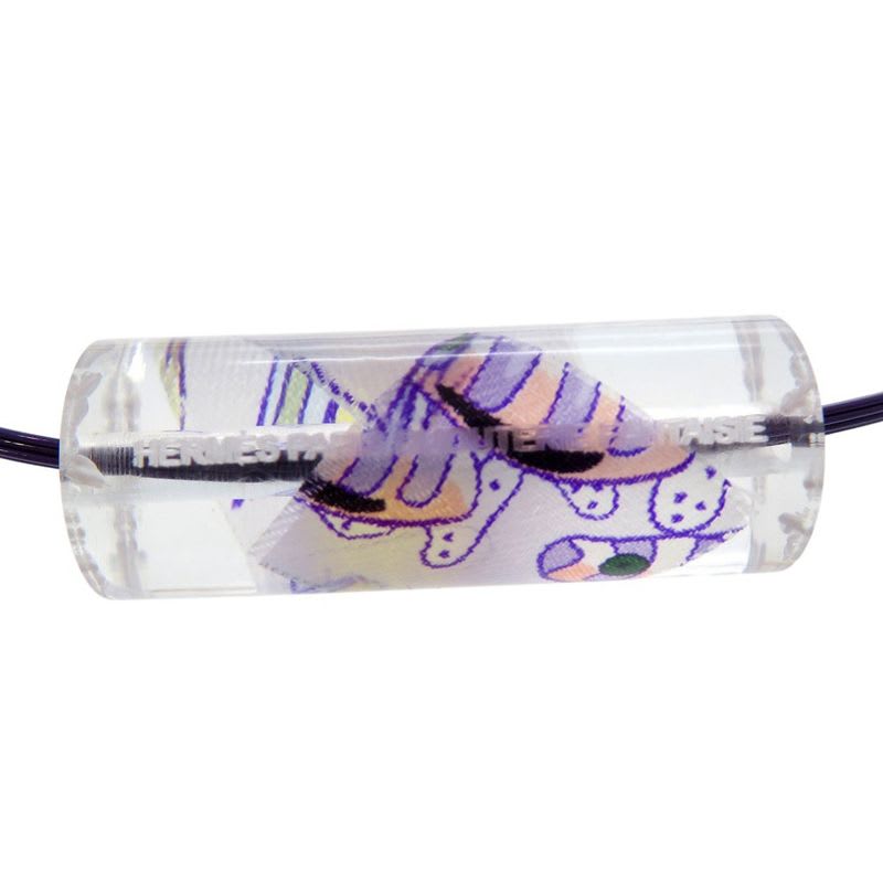 Hermes Ricine Choker Plastic Wire Purple 1413