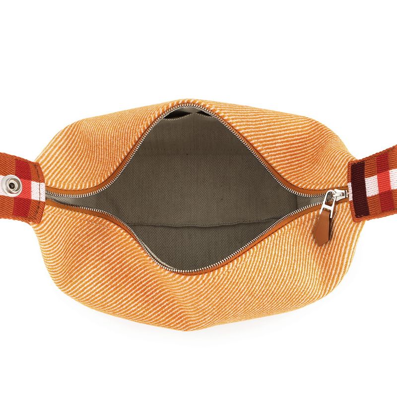 Hermes Pouch Bric-a-Brac PM O-carre Fauve Silver Wool