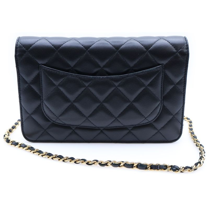 Chanel Chanel Quilted Timeless Classic Lambskin Leather Chain Wallet