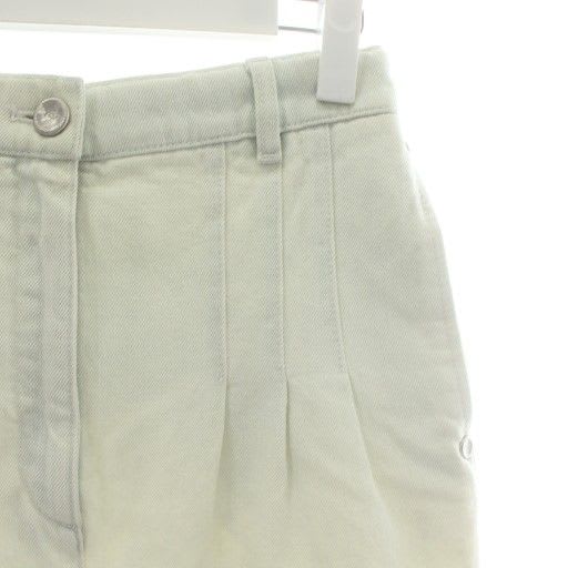 Chanel Denim Pants Jeans Tapered Coco Button Zip Fly 36 S White XZ