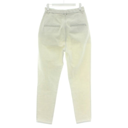 Chanel Denim Pants Jeans Tapered Coco Button Zip Fly 36 S White XZ