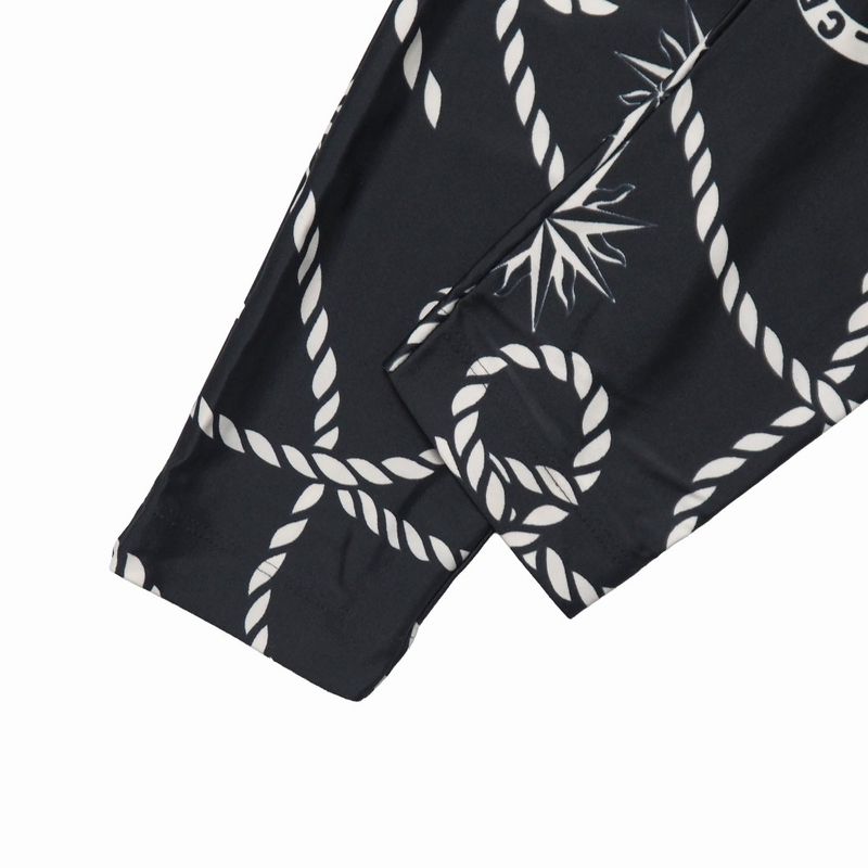 Celine Vintage Pants M Circle Logo All Over Pattern Stretch Skinny Black