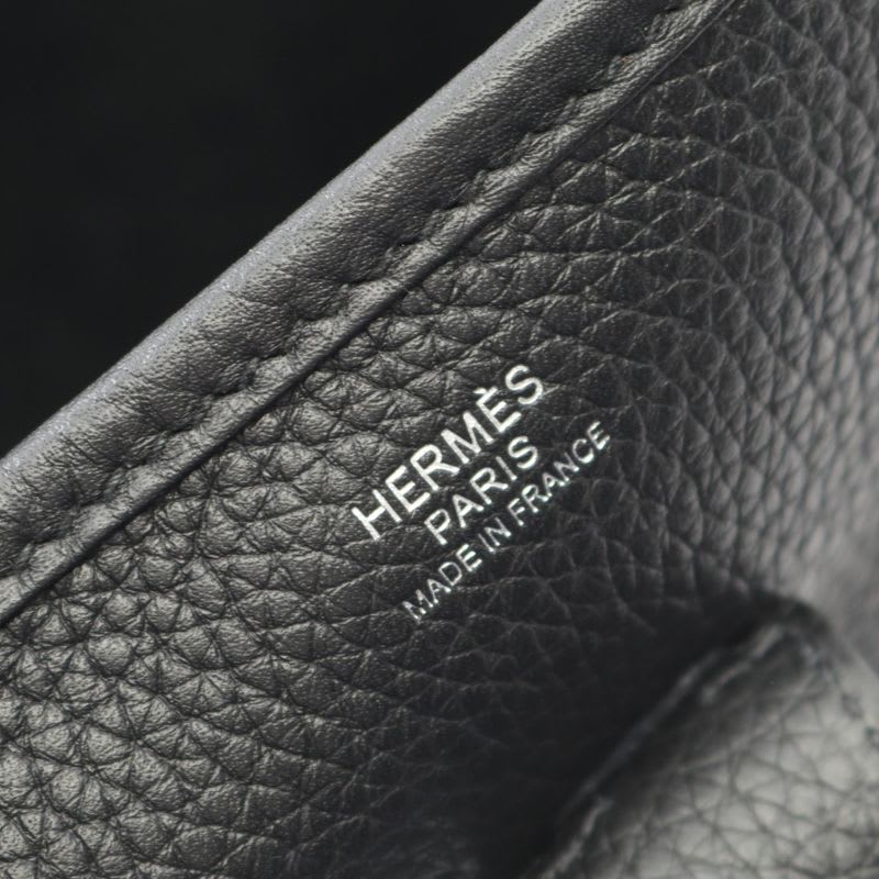 Hermes Shoulder Bag Evelyne 3 Trois PM Black Leather