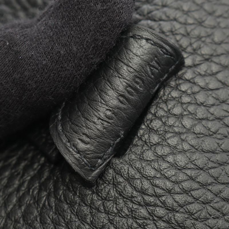 Hermes Shoulder Bag Evelyne 3 Trois PM Black Leather
