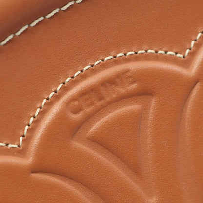 Celine Shoulder Bag Crossbody Oval Purse Cuill Triomphe 10 I703 Brown Leather