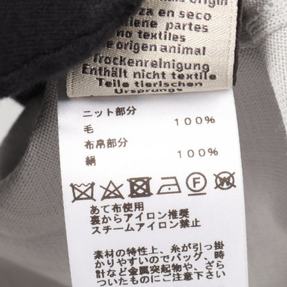 Hermes Knit Henley Neck Ivory Wool Silk