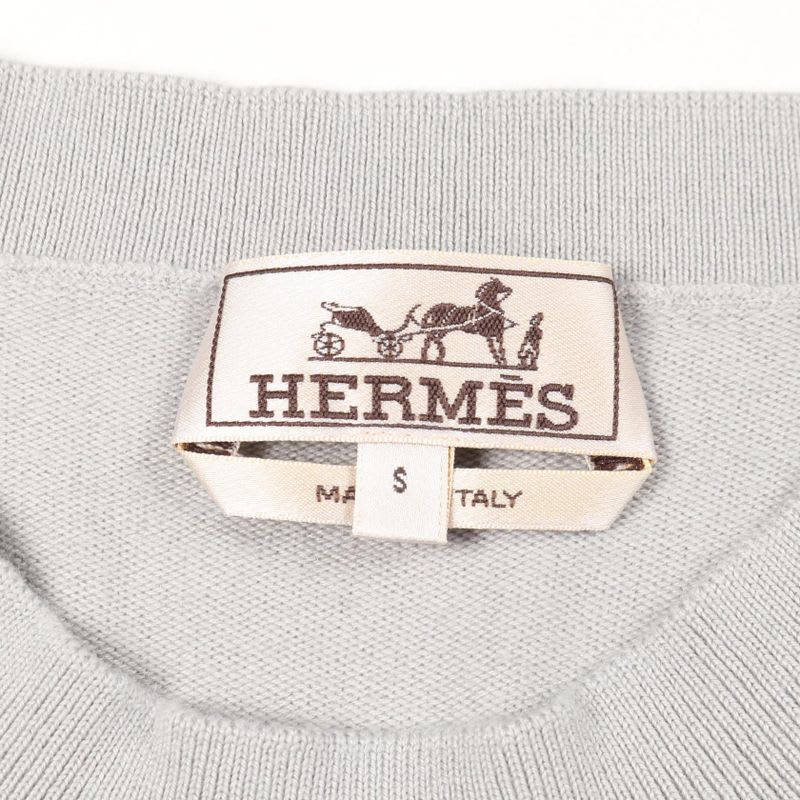 Hermes Knit Point Faubourg Cashmere Silk Sweater Men's