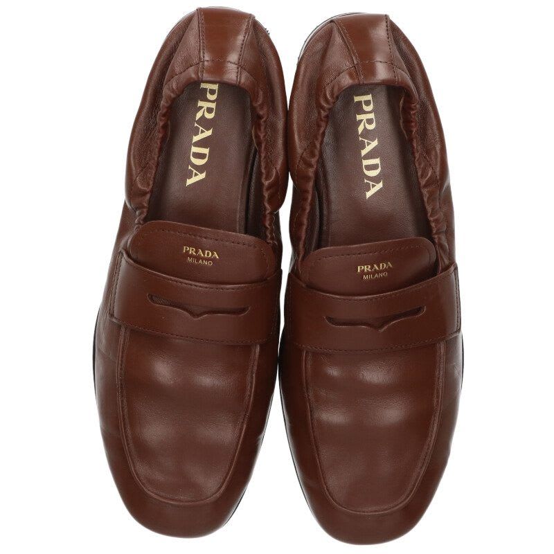Prada 25 AW 1 D051 O Logo Aunty Cles Loafers Women's 38