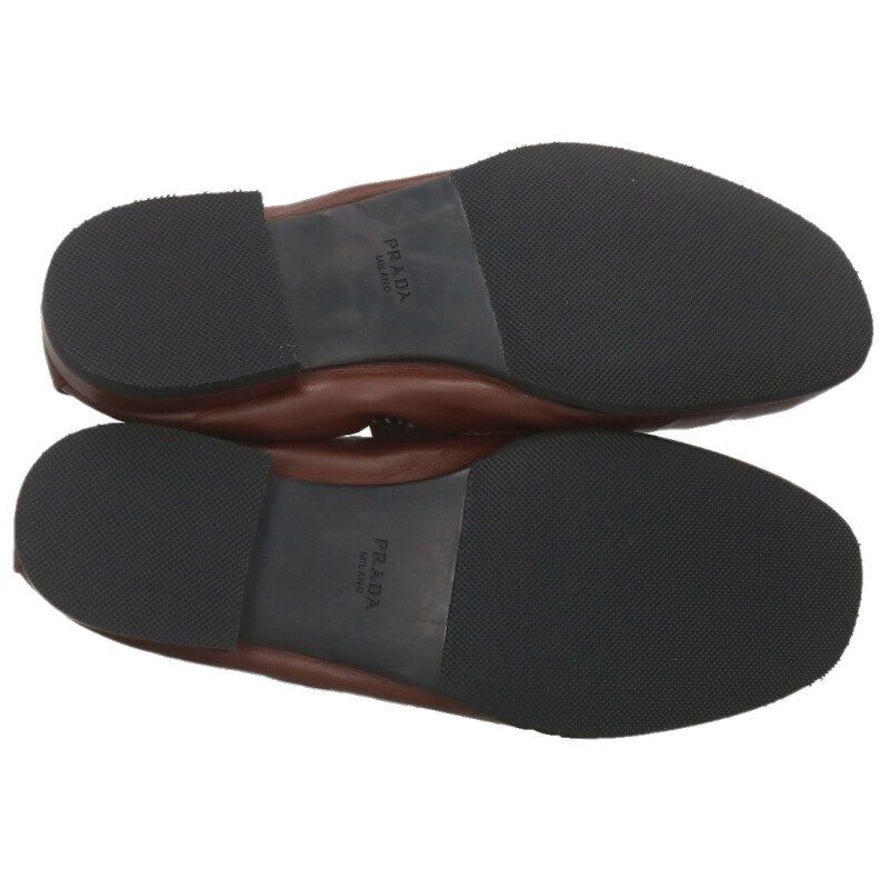 Prada 25 AW 1 D051 O Logo Aunty Cles Loafers Women's 38