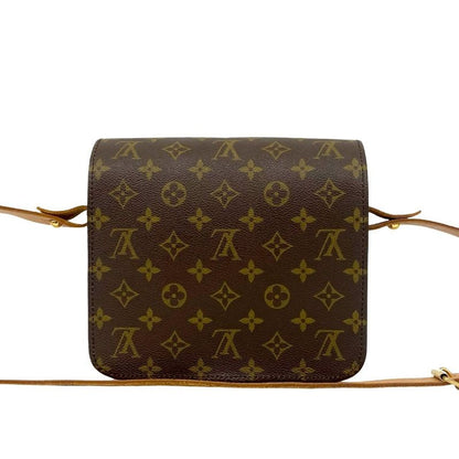 Louis Vuitton Vintage Cartesier Monogram Leather Shoulder Bag Pochette Brown