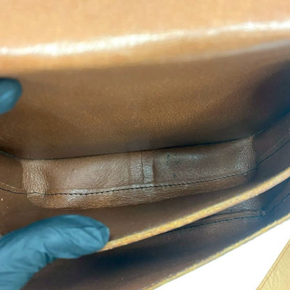 Louis Vuitton Vintage Cartesier Monogram Leather Shoulder Bag Pochette Brown