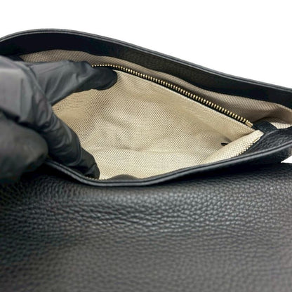 Gucci Soho GG Logo Embossed Leather Chain Shoulder Bag Pochette