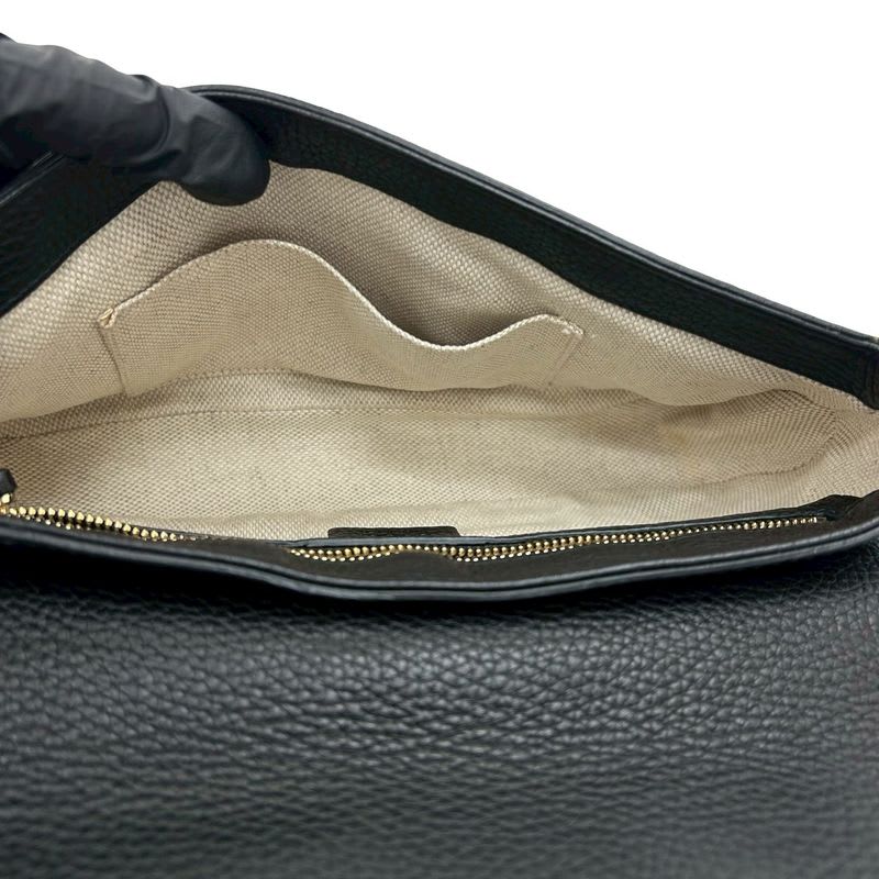 Gucci Soho GG Logo Embossed Leather Chain Shoulder Bag Pochette