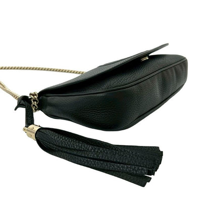 Gucci Soho GG Logo Embossed Leather Chain Shoulder Bag Pochette