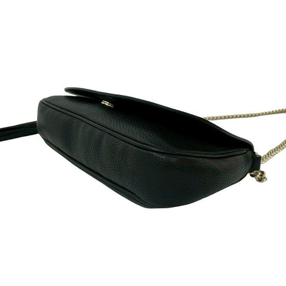 Gucci Soho GG Logo Embossed Leather Chain Shoulder Bag Pochette