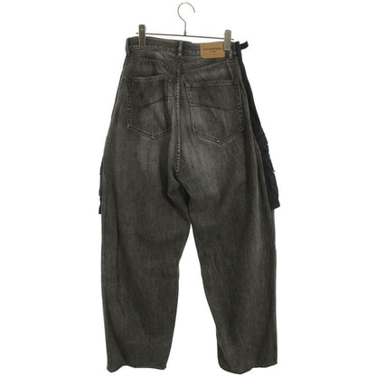 Balenciaga Tiw53 Hybrid Cargo Loose Fit Denim Pants Men's 28
