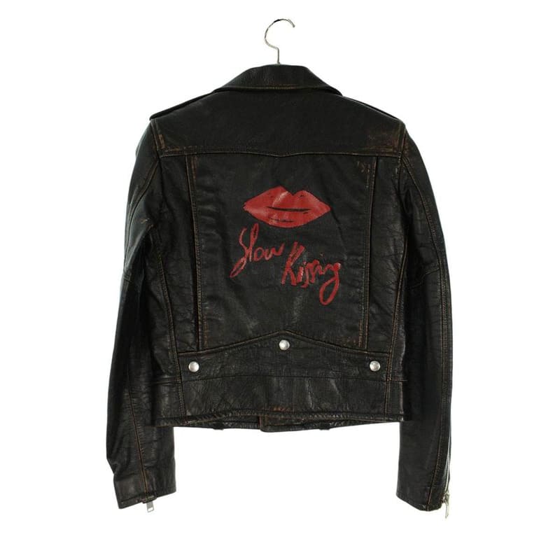 Saint Laurent Paris Y5 Rd2 Back Print Vintage Processing Rider Leather