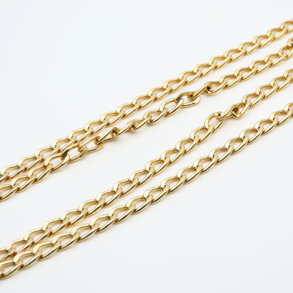 Christian Dior Necklace Long Chain Metal Gold GP Accessory Plated Ladies