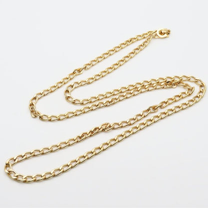 Christian Dior Necklace Long Chain Metal Gold GP Accessory Plated Ladies