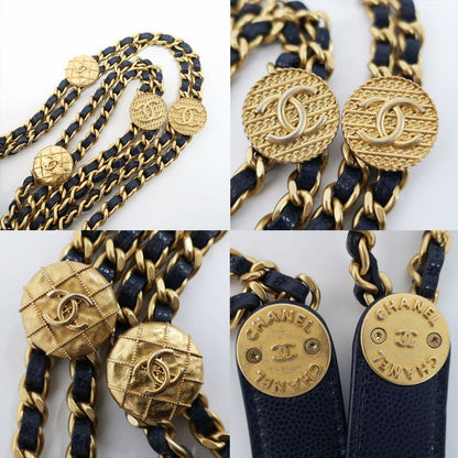Chanel Shoulder Bag Mini Drawstring Navy Gold Hardware Caviar Skin