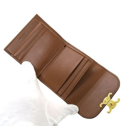 Celine Small Flap Wallet Triomphe Shiny Calfskin 10 D783 bzg.04 lu