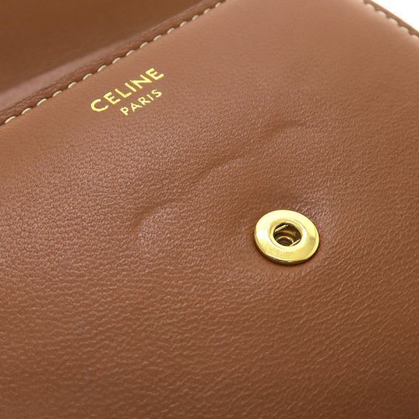 Celine Small Flap Wallet Triomphe Shiny Calfskin 10 D783 bzg.04 lu