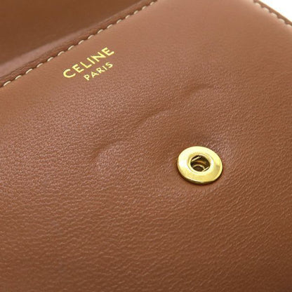 Celine Small Flap Wallet Triomphe Shiny Calfskin 10 D783 bzg.04 lu