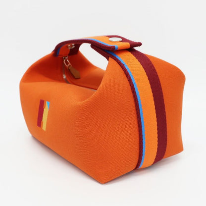 Hermes Brid A Black PM H Pavillon Handbag Orange Silver-hardware
