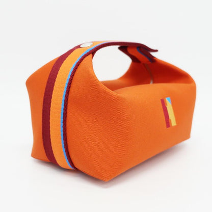 Hermes Brid A Black PM H Pavillon Handbag Orange Silver-hardware