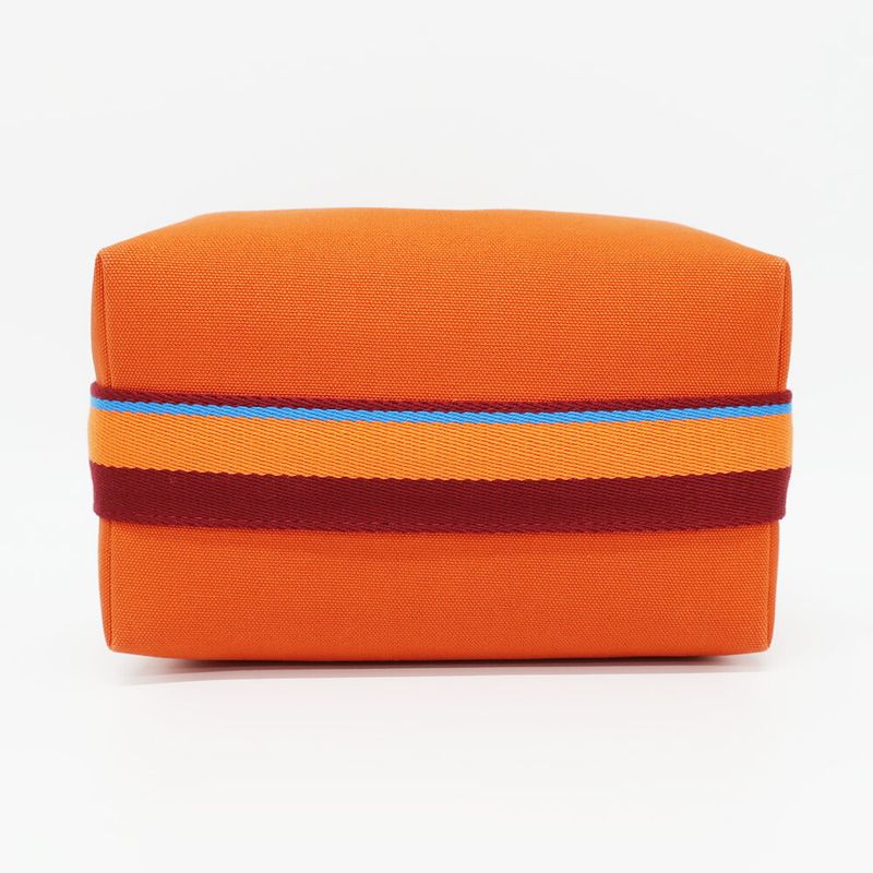 Hermes Brid A Black PM H Pavillon Handbag Orange Silver-hardware