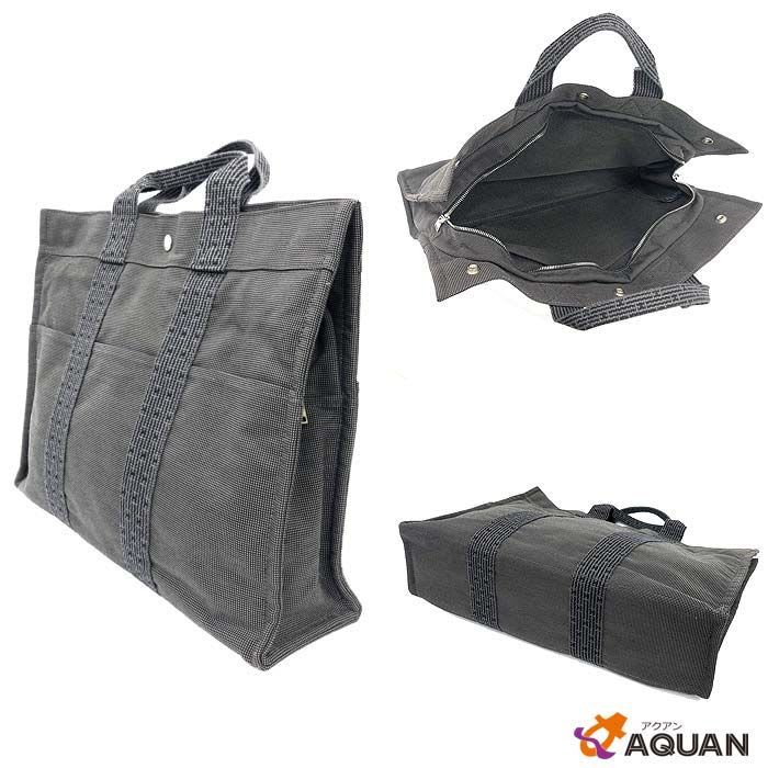 Hermes Her Line Tote Bag MM Gray