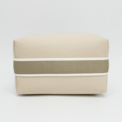 Hermes Brid A Black PM Handbag Natural Silver-hardware Cotton Pouch