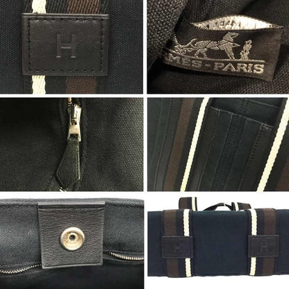 Hermes Troca Horizontal PM Tote Bag Canvas Black