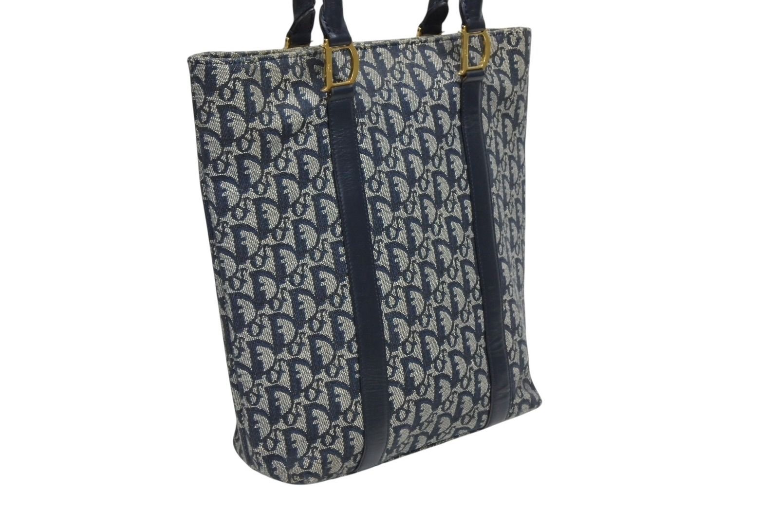 Dior Trotter Handbag 0 C Navy Galliano — view 4