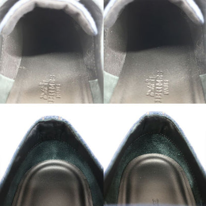 Hermes Cross Sneakers Denim Sneakers Blue White Notation Size 36.5