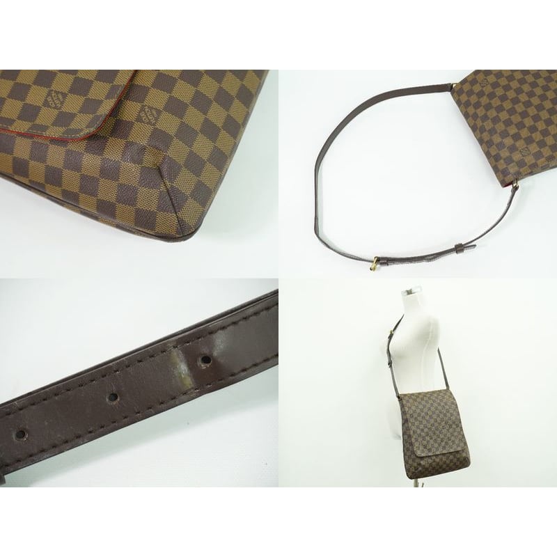 Louis Vuitton Musette Damier Ebene Shoulder Bag Pochette Brown
