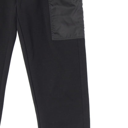 Prada Cotton Fleece Re-nylon Detail Jogger Pants Bottoms Ujp249 Black S