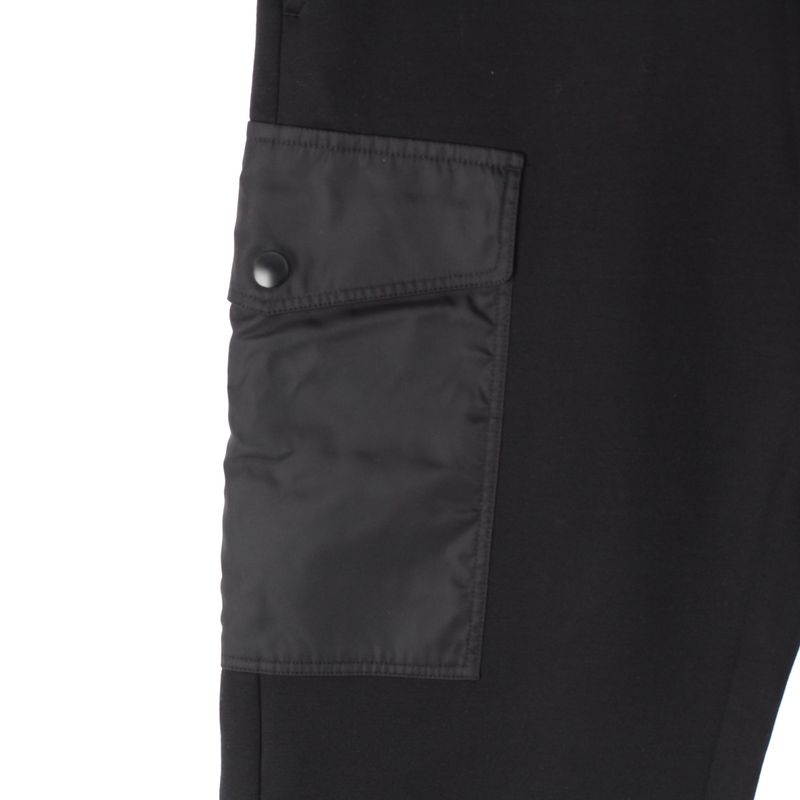 Prada Cotton Fleece Re-nylon Detail Jogger Pants Bottoms Ujp249 Black S