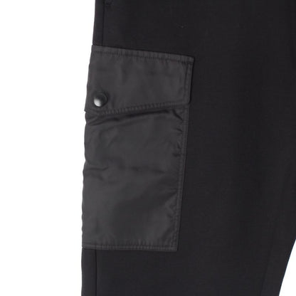 Prada Cotton Fleece Re-nylon Detail Jogger Pants Bottoms Ujp249 Black S