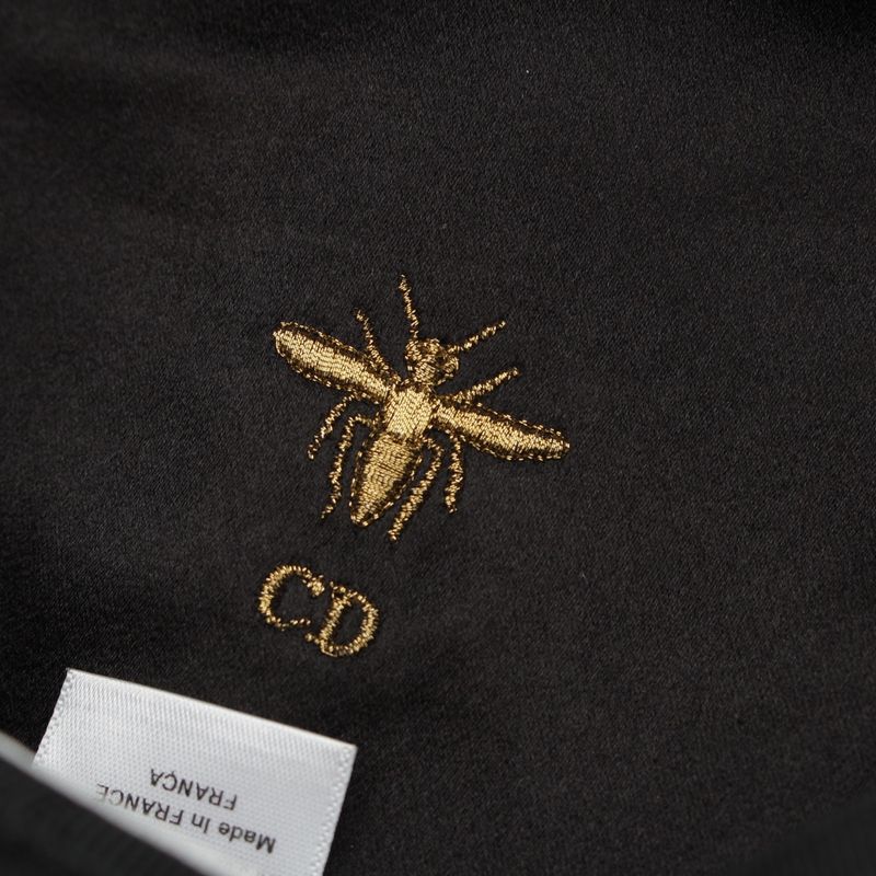 Dior Wool Logo Charm Bee Embroidery Beret Hat 81ddr921g103 Black 57