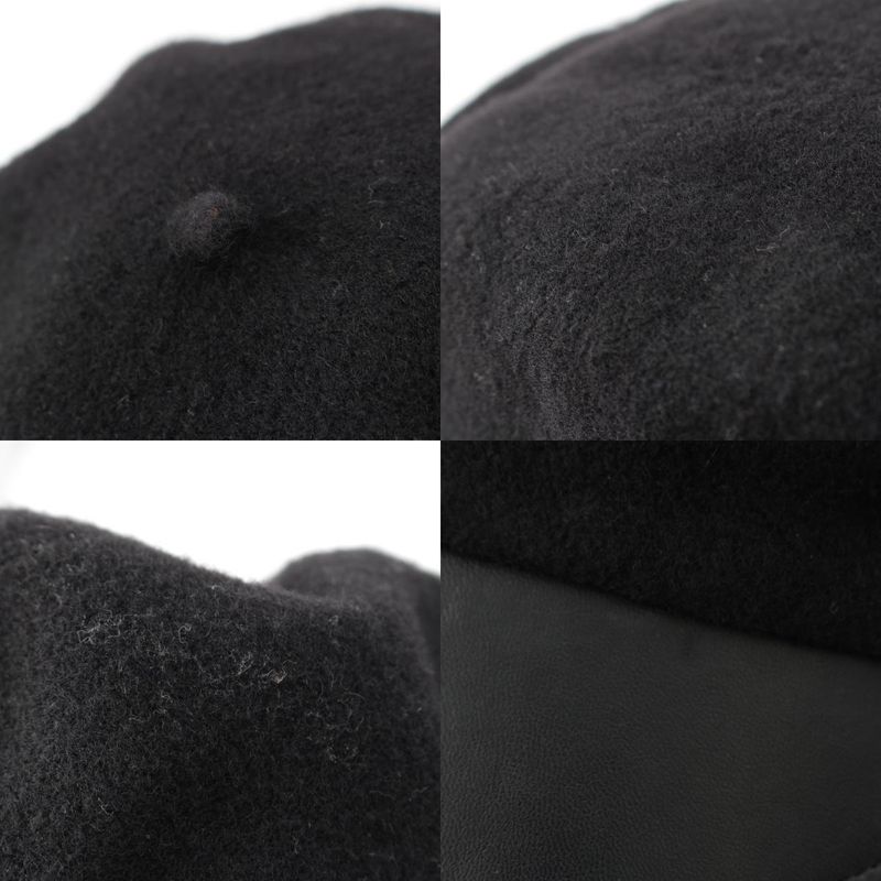 Dior Wool Logo Charm Bee Embroidery Beret Hat 81ddr921g103 Black 57