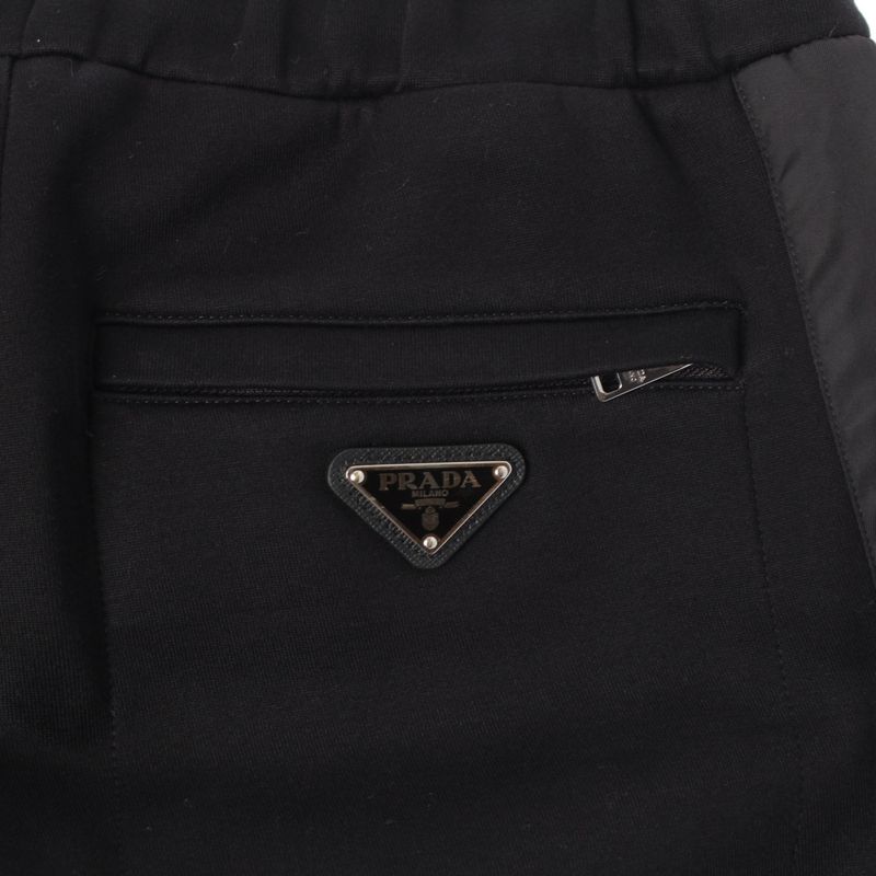 Prada Re-nylon Sideline Triangle Logo Jogger Pants Bottoms Ujp180 Black S