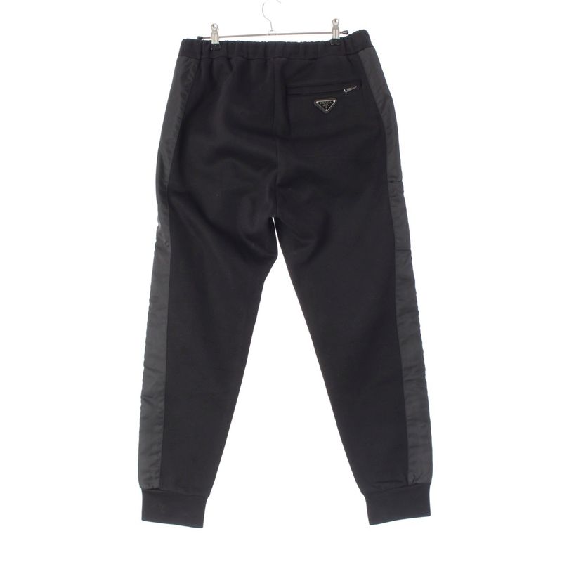 Prada Re-nylon Sideline Triangle Logo Jogger Pants Bottoms Ujp180 Black S