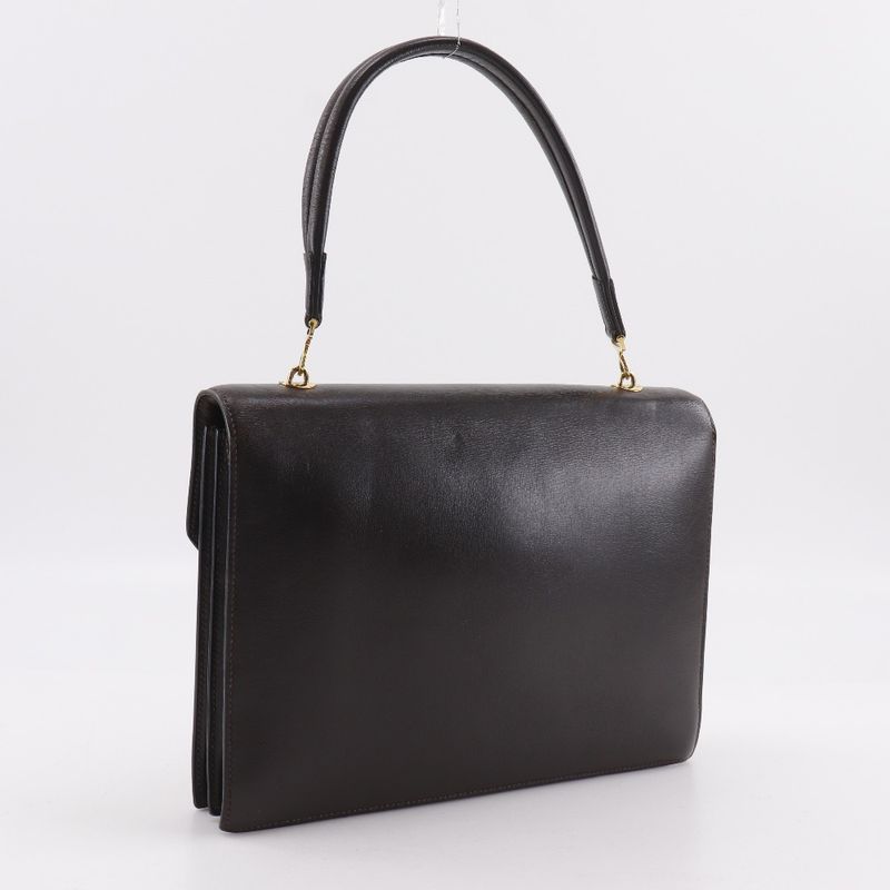 Hermes Palonière Vintage Box Calf Brown XO Women's Handbag