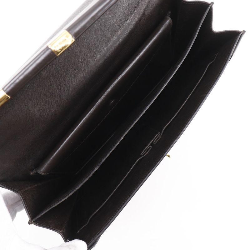 Hermes Palonière Vintage Box Calf Brown XO Women's Handbag