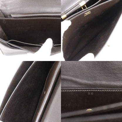 Hermes Palonière Vintage Box Calf Brown XO Women's Handbag